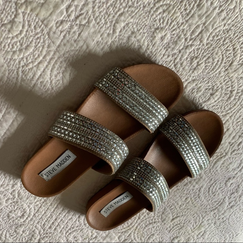 Steve Madden Rhinestone Sandals - Picture 2 of 5